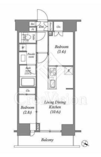 ACP RESIDENCE 浅草　802号室　間取り