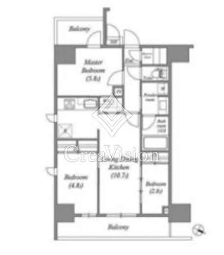 ACP RESIDENCE 浅草　1003号室　間取り