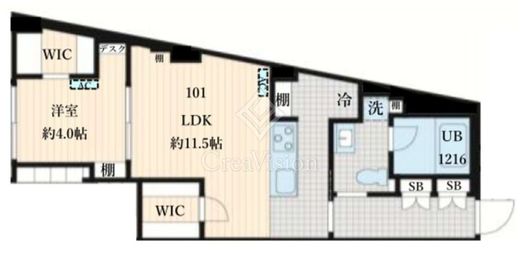 Fullea島津山　101号室　間取り
