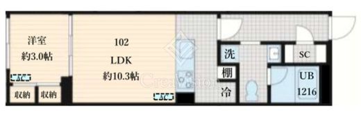Fullea島津山　102号室　間取り