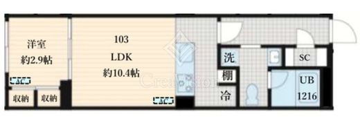 Fullea島津山　103号室　間取り