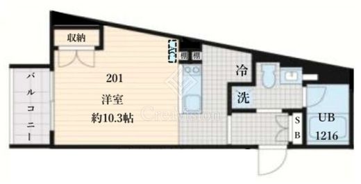Fullea島津山　201号室　間取り