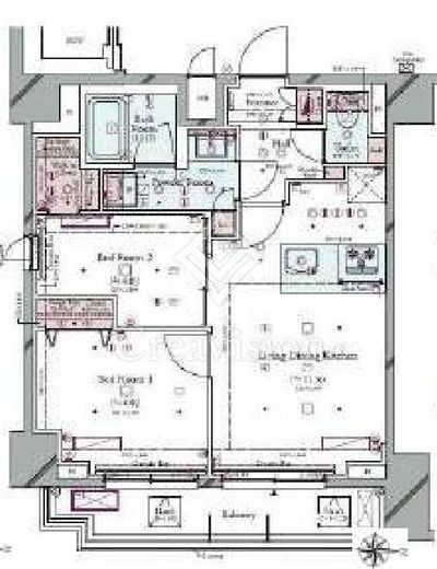 コンシェリア町屋　702号室　間取り