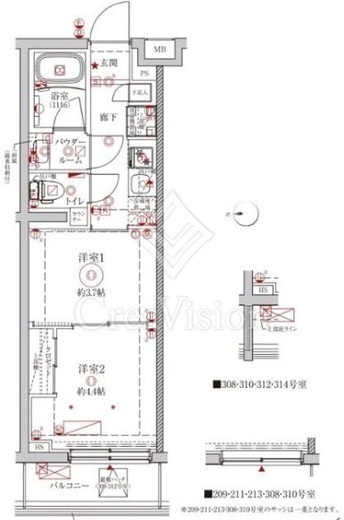 クレイシアIDZ中野野方　314号室　間取り
