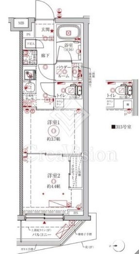 クレイシアIDZ中野野方　315号室　間取り