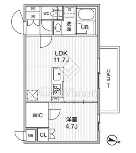 Alivis志村三丁目　407号室　間取り