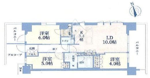 ジオ板橋浮間舟渡　296号室　間取り