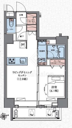 CREATIF蔵前　703号室　間取り