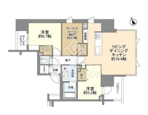 クリオ浅草橋ザ・グラン　903号室　間取り