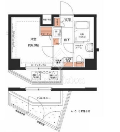 エストゥルース横浜吉野町Ⅱ　101号室　間取り