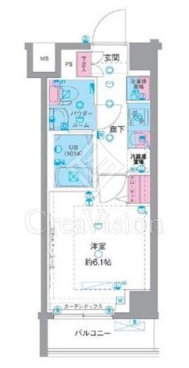 エストゥルース横浜吉野町Ⅱ　104号室　間取り