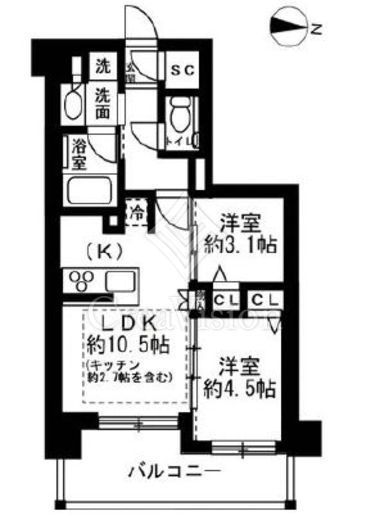 ユニハイム小岩　904号室　間取り