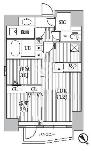 S-RESIDENCE目黒大岡山bresa　101号室　間取り