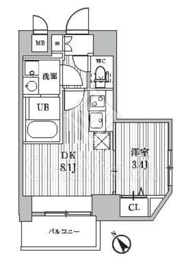 S-RESIDENCE目黒大岡山bresa　202号室　間取り