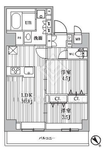 S-RESIDENCE目黒大岡山bresa　204号室　間取り
