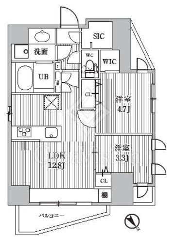 S-RESIDENCE目黒大岡山bresa　501号室　間取り