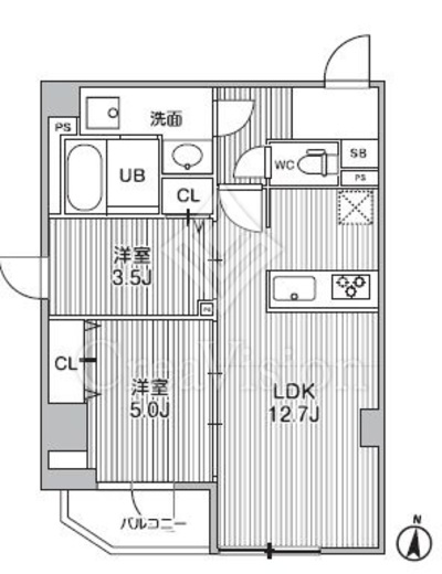 S-RESIDENCE亀戸balm　502号室　間取り