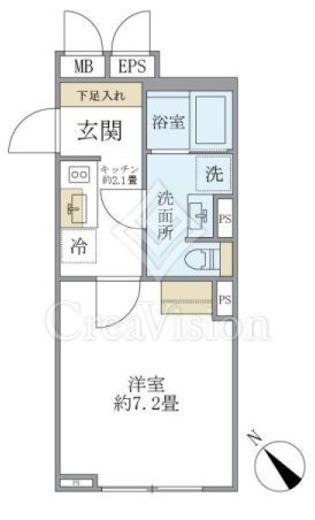 EXAM AKASAKA　101号室　間取り