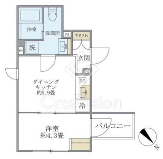 EXAM AKASAKA　201号室　間取り