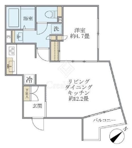 EXAM AKASAKA　504号室　間取り