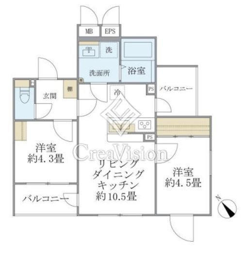 EXAM AKASAKA　202号室　間取り