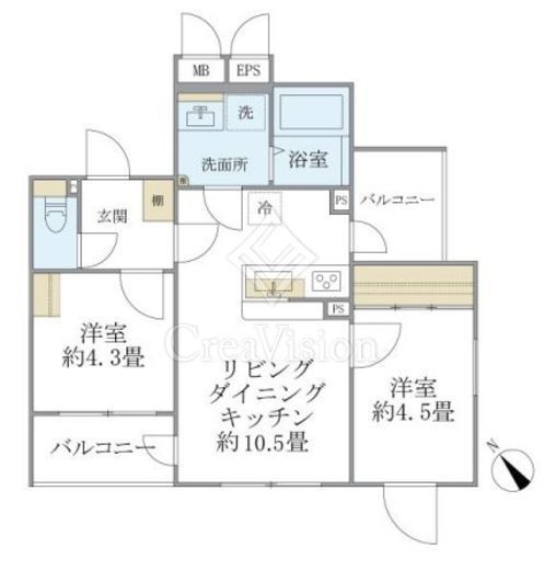 EXAM AKASAKA　502号室　間取り