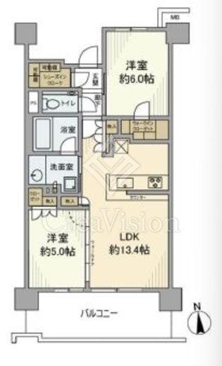 プラウドシティ国立　272号室　間取り