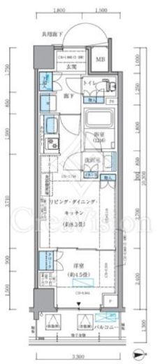 パークアクシス品川シーサイド　111号室　間取り