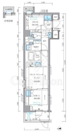 パークアクシス品川シーサイド　201号室　間取り