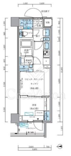パークアクシス品川シーサイド　203号室　間取り