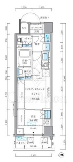 パークアクシス品川シーサイド　302号室　間取り