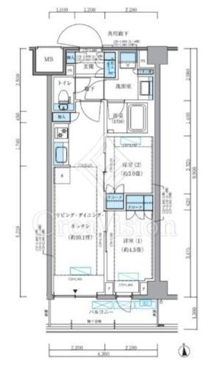 パークアクシス品川シーサイド　309号室　間取り