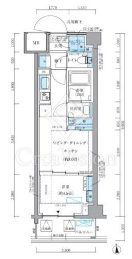 パークアクシス品川シーサイド　405号室　間取り