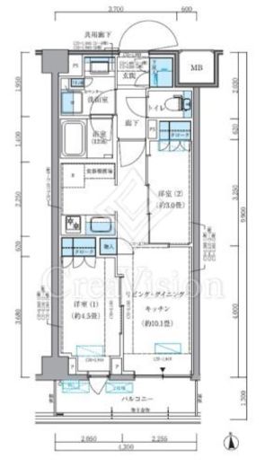 パークアクシス品川シーサイド　505号室　間取り