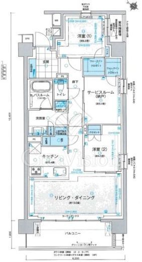 ライオンズ青砥レジデンス　405号室　間取り