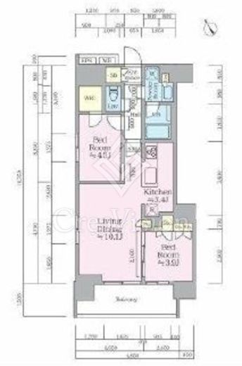リビオメゾン浅草橋　701号室　間取り