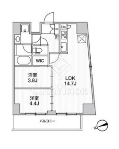 リテラス南千住サウス　1101号室　間取り