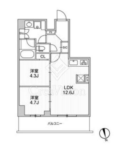 リテラス南千住サウス　1105号室　間取り