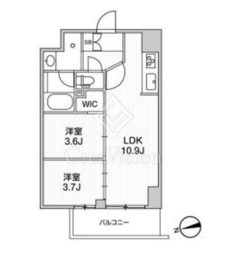 リテラス南千住サウス　502号室　間取り