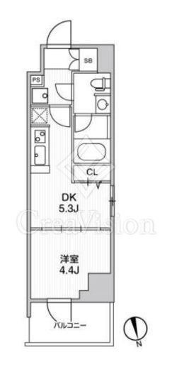リテラス南千住サウス　703号室　間取り