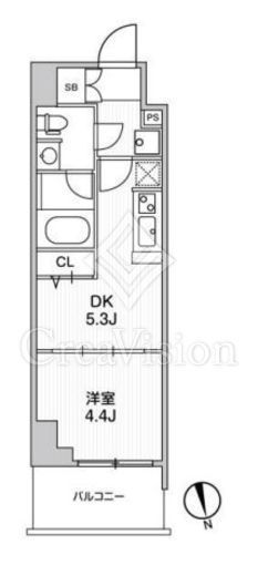 リテラス南千住サウス　704号室　間取り
