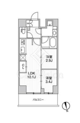 リテラス南千住サウス　705号室　間取り
