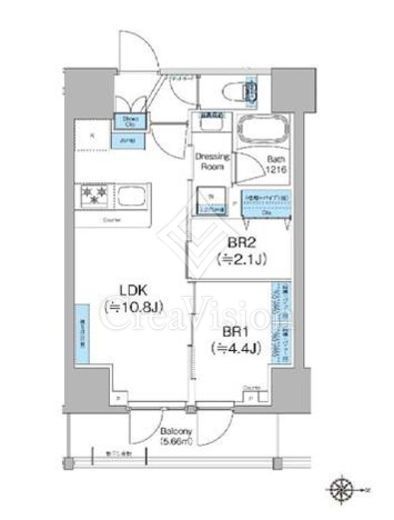 クレヴィアリグゼ蒲田西　1202号室　間取り