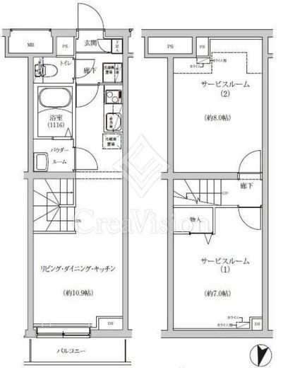 ＲＥＧＯＬＩＴＨ　ＩＫＥＧＡＭＩ　104号室　間取り