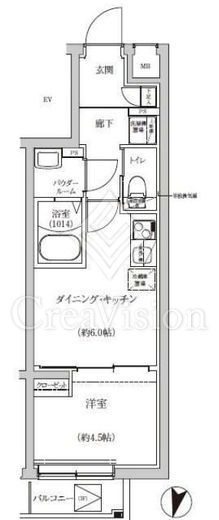 ＲＥＧＯＬＩＴＨ　ＩＫＥＧＡＭＩ　201号室　間取り