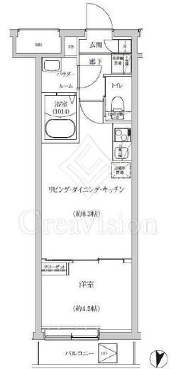ＲＥＧＯＬＩＴＨ　ＩＫＥＧＡＭＩ　205号室　間取り