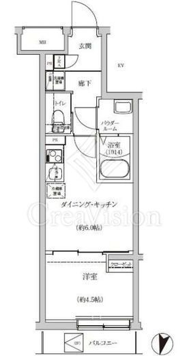 ＲＥＧＯＬＩＴＨ　ＩＫＥＧＡＭＩ　302号室　間取り