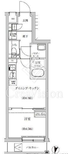 ＲＥＧＯＬＩＴＨ　ＩＫＥＧＡＭＩ　304号室　間取り