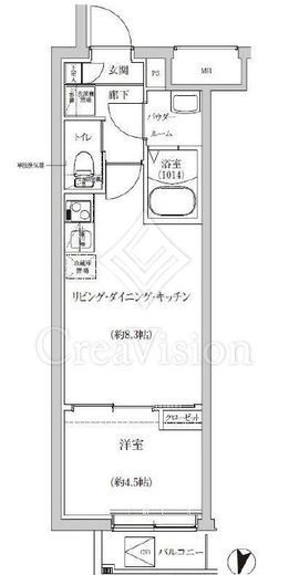 ＲＥＧＯＬＩＴＨ　ＩＫＥＧＡＭＩ　306号室　間取り
