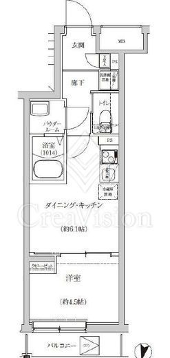 ＲＥＧＯＬＩＴＨ　ＩＫＥＧＡＭＩ　402号室　間取り